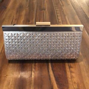 La Regale Rose Gold Crystal Clutch